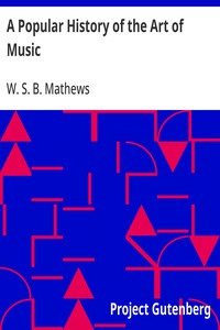 A Popular History of the Art of Music: From the Earliest Times Until the Present — W. S. B. (William Smythe Babcock) Mathews cover