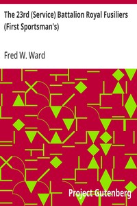 The 23rd (Service) Battalion Royal Fusiliers (First Sportsman's): A Record of its Services in the Great War, 1914-1919 — Fred W. Ward cover