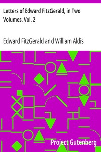 Letters of Edward FitzGerald, in Two Volumes. Vol. 2 cover