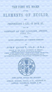 The First Six Books of the Elements of Euclid — Euclid cover