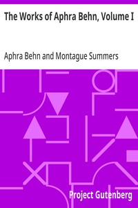 The Works of Aphra Behn, Volume I — Aphra Behn cover