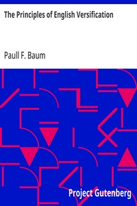 The Principles of English Versification — Paull F. (Paull Franklin) Baum cover