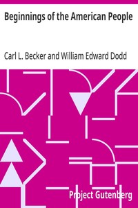 Beginnings of the American People — Carl L. (Carl Lotus) Becker cover