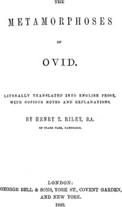 The Metamorphoses of Ovid, Books I-VII — Ovid cover