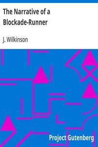 The Narrative of a Blockade-Runner — J. (John) Wilkinson cover