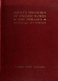 Roget's Thesaurus — Peter Mark Roget cover