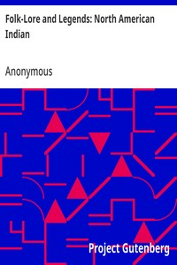 Folk-Lore and Legends: North American Indian — Anonymous cover