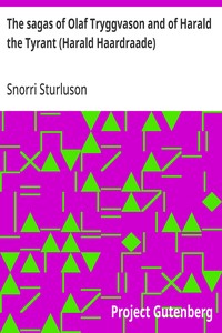 The sagas of Olaf Tryggvason and of Harald the Tyrant (Harald Haardraade) — Snorri Sturluson cover