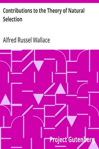 Contributions to the Theory of Natural Selection: A Series of Essays — Alfred Russel Wallace cover