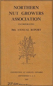 Northern Nut Growers Association Report of the Proceedings at the Thirty-Eighth Annual Meeting: Guelph, Ontario, September 3, 4, 5, 1947 — Anonymous cover