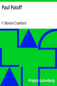 Paul Patoff — F. Marion (Francis Marion) Crawford cover