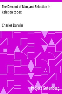 The Descent of Man, and Selection in Relation to Sex — Charles Darwin cover