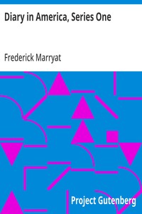 Diary in America, Series One — Frederick Marryat cover