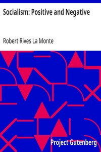 Socialism: Positive and Negative — Robert Rives La Monte cover
