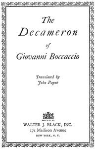 The Decameron of Giovanni Boccaccio — Giovanni Boccaccio cover