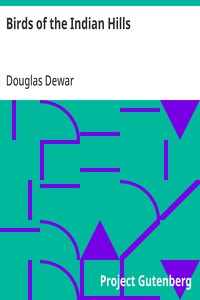 Birds of the Indian Hills — Douglas Dewar cover