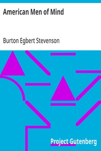 American Men of Mind — Burton Egbert Stevenson cover