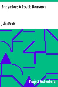 Endymion: A Poetic Romance — John Keats cover