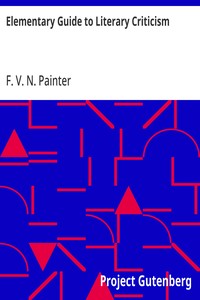 Elementary Guide to Literary Criticism — F. V. N. (Franklin Verzelius Newton) Painter cover