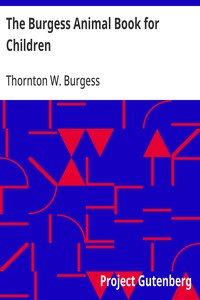 The Burgess Animal Book for Children — Thornton W. (Thornton Waldo) Burgess cover