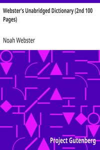 Webster's Unabridged Dictionary (2nd 100 Pages) — Noah Webster cover