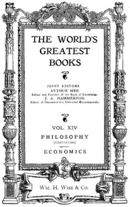 The World's Greatest Books — Volume 14 — Philosophy and Economics — Anonymous cover