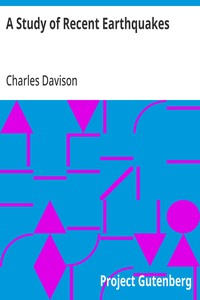 A Study of Recent Earthquakes — Charles Davison cover