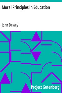 Moral Principles in Education — John Dewey cover