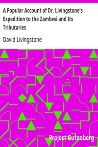 A Popular Account of Dr. Livingstone's Expedition to the Zambesi and Its Tributaries: And of the Discovery of Lakes Shirwa and Nyassa, 1858-1864 — David Livingstone cover