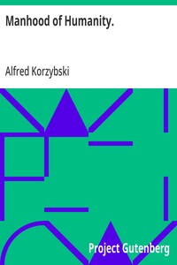 Manhood of Humanity. — Alfred Korzybski cover
