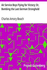 Air Service Boys Flying for Victory; Or, Bombing the Last German Stronghold — Charles Amory Beach cover