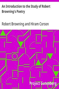 An Introduction to the Study of Robert Browning's Poetry — Robert Browning cover