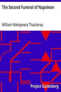 The Second Funeral of Napoleon — William Makepeace Thackeray cover