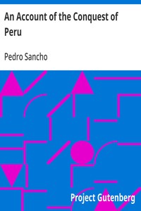 An Account of the Conquest of Peru — Pedro Sancho cover