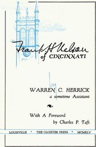 Frank H. Nelson of Cincinnati — Warren Crocker Herrick cover