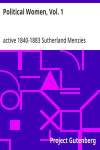 Political Women, Vol. 1 — Sutherland, active 1840-1883 Menzies cover