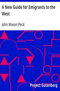 A New Guide for Emigrants to the West — John Mason Peck cover