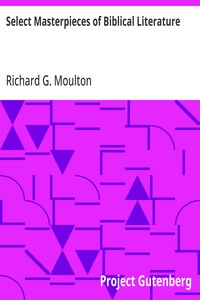 Select Masterpieces of Biblical Literature — Anonymous cover