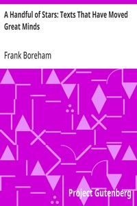 A Handful of Stars: Texts That Have Moved Great Minds — Frank Boreham cover