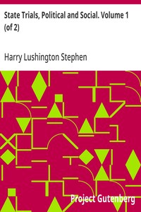 State Trials, Political and Social. Volume 1 (of 2) cover