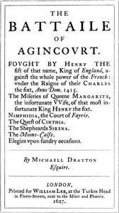 The Battaile of Agincourt — Michael Drayton cover