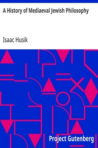 A History of Mediaeval Jewish Philosophy — Isaac Husik cover