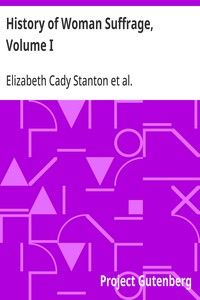 History of Woman Suffrage, Volume I — Anonymous cover