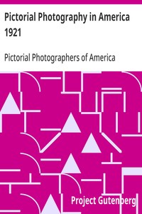 Pictorial Photography in America 1921 cover