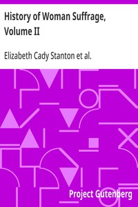 History of Woman Suffrage, Volume II — Anonymous cover