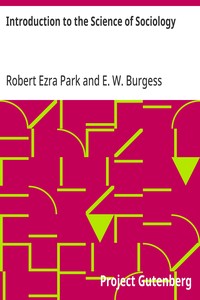 Introduction to the Science of Sociology — Robert Ezra Park cover