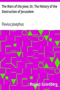 The Wars of the Jews; Or, The History of the Destruction of Jerusalem — Flavius Josephus cover