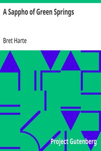 A Sappho of Green Springs — Bret Harte cover
