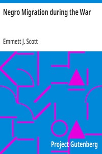 Negro Migration during the War — Emmett J. (Emmett Jay) Scott cover