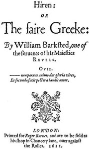 Seven Minor Epics of the English Renaissance (1596-1624) — William, active 1611 Barksted cover